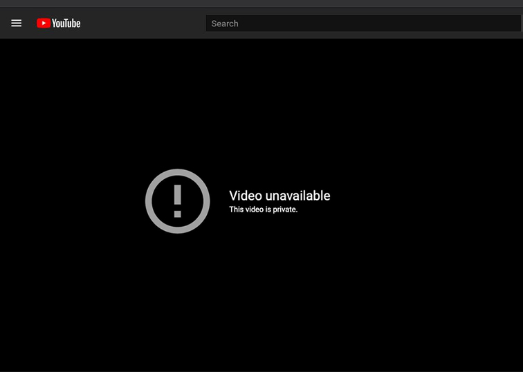 YouTube private videos cannot be watched through the link