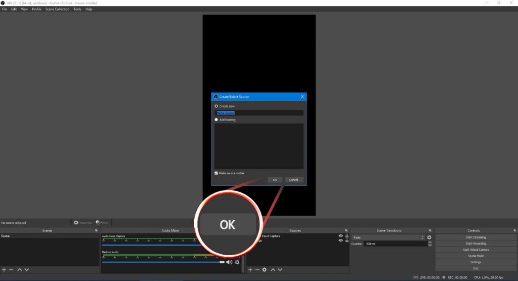 Make Shorts on PC with OBS Studio: step 6