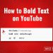 Bold Text in YouTube comments and descriptions [video]